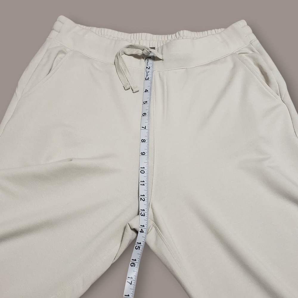 NWT Quince SuperSoft Fleece Wide Leg Pant Off-White Womens Large Pockets - Picture 8 of 11